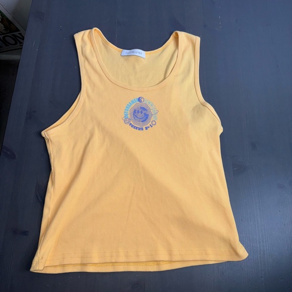 Daydreamer Records Ribbed Cotton Tank in Melon - Picture 5 of 9
